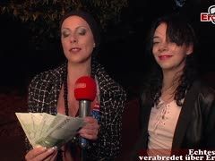 Zierliche Khadisha Latina beim Outdoor-Casting genagelt